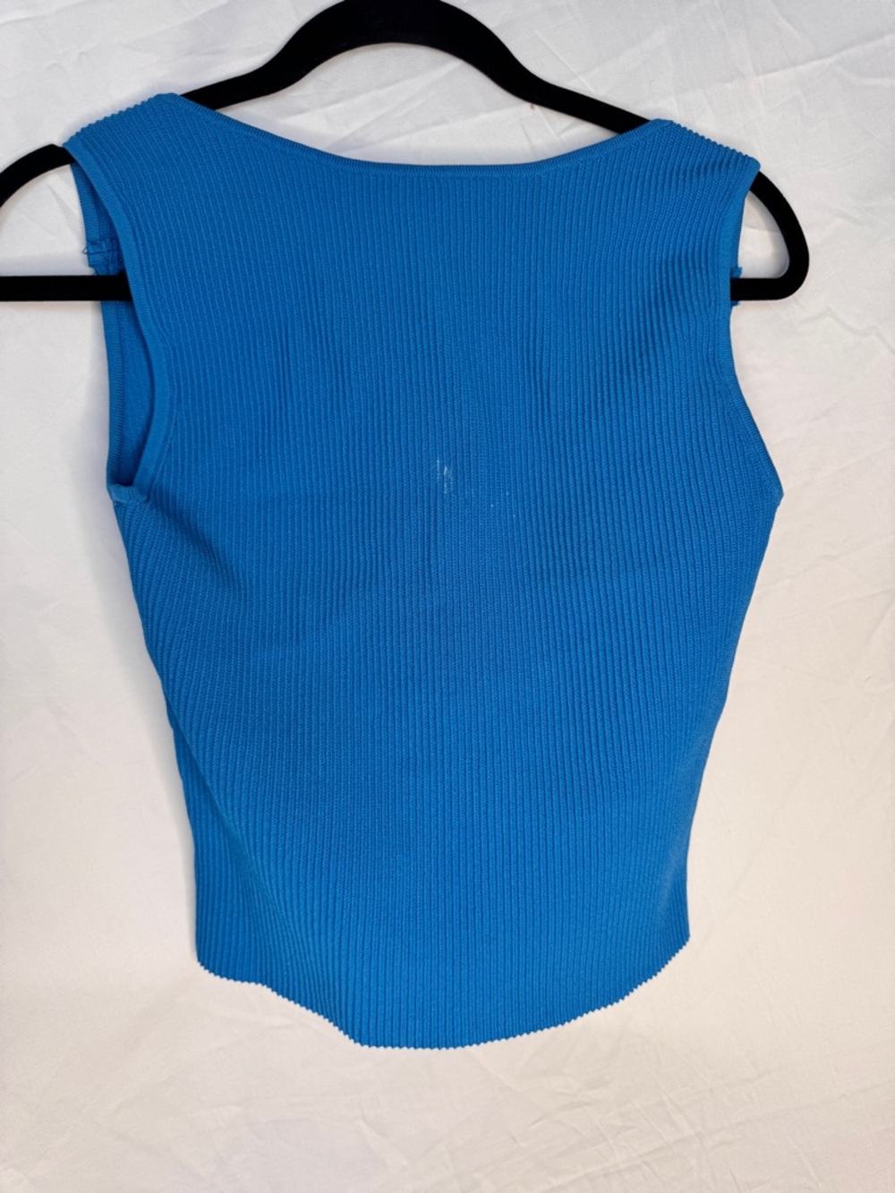 Babaton Sleeveless Ribbed Tank Top - Blue